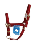 Licol Valhoma rouge pour cheval et poney, personnalisable avec une broderie