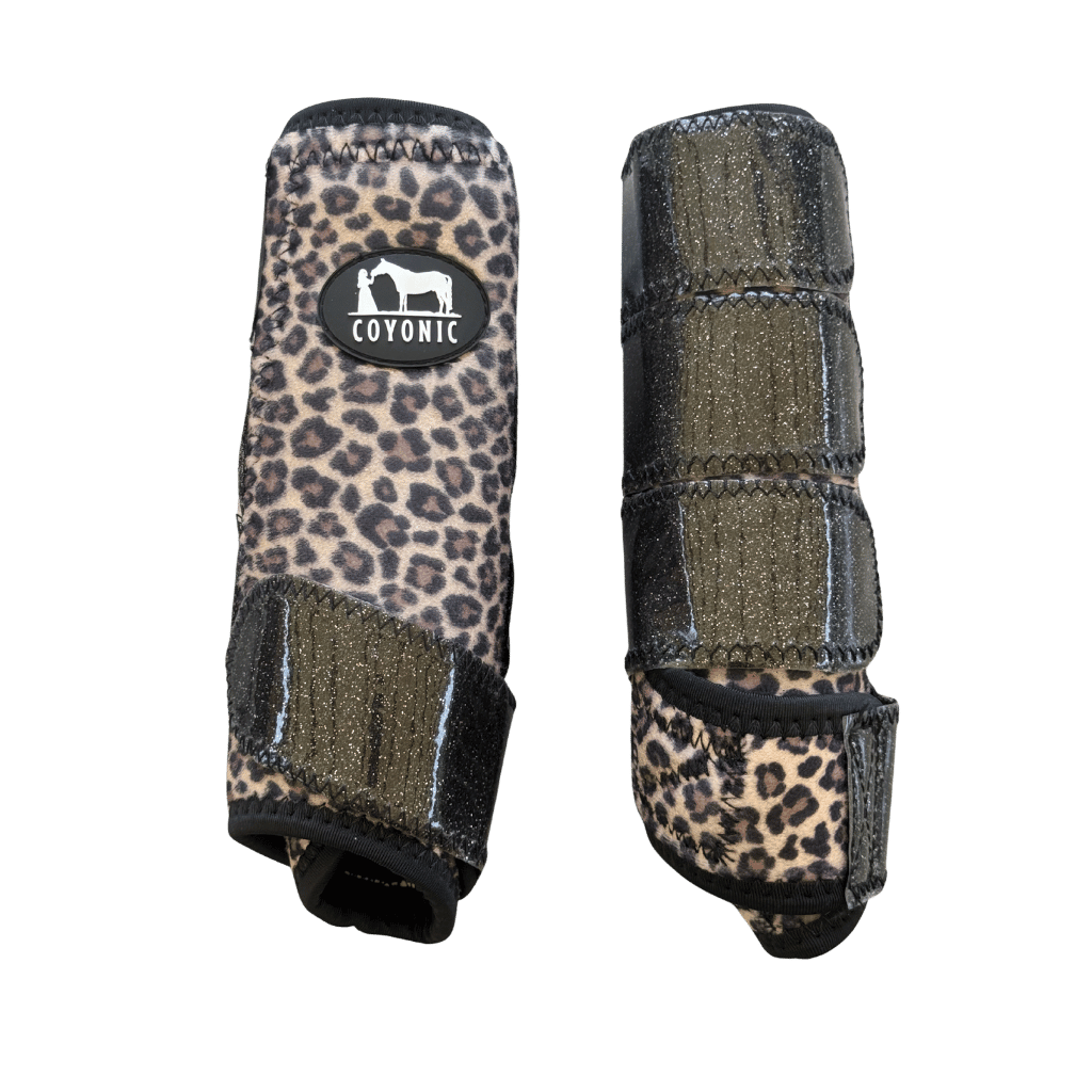 Pack de 4 guêtres Léopard glitters