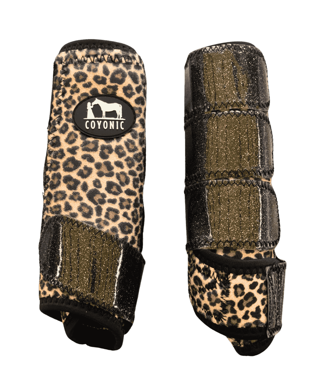 Guêtres léopards à paillette cheval