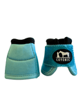 Cloches de protection pour cheval Coyonic bleu ciel avec scratchs à paillettes, collection Ocean Glitters