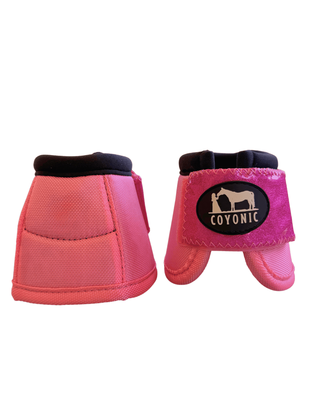 Cloches cheval rose à paillette – protection sabot | Coyonic