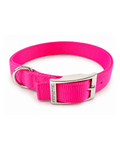 Collier Valhoma rose néon pour chien sans broderie, personnalisable avec le prénom de votre choix