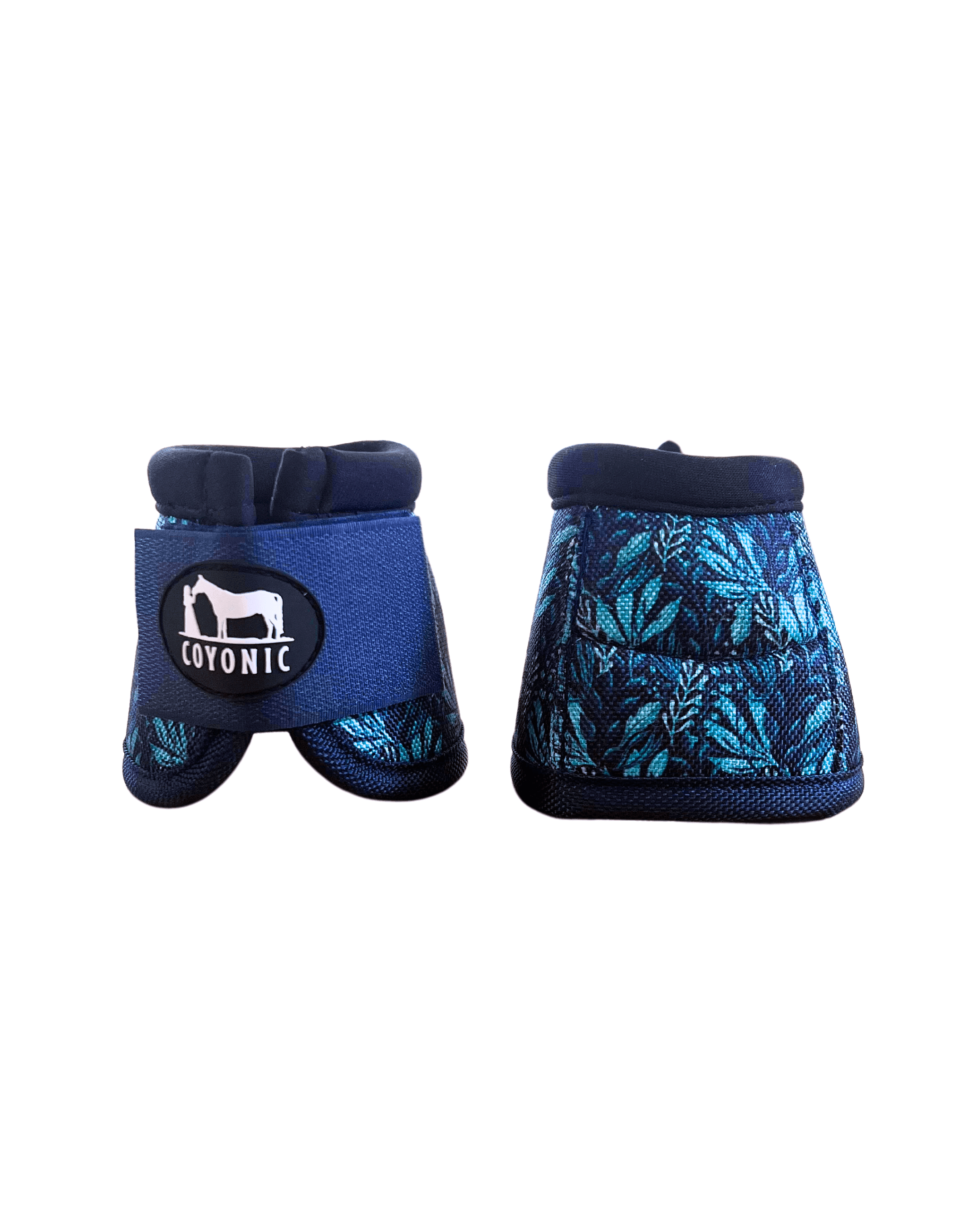 Cloches cheval bleu motif forest – protection sabot | Coyonic