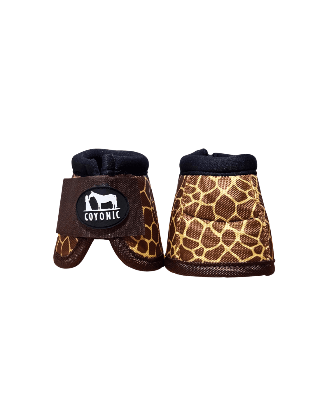 Cloches cheval motif girafe – protection sabot | Coyonic