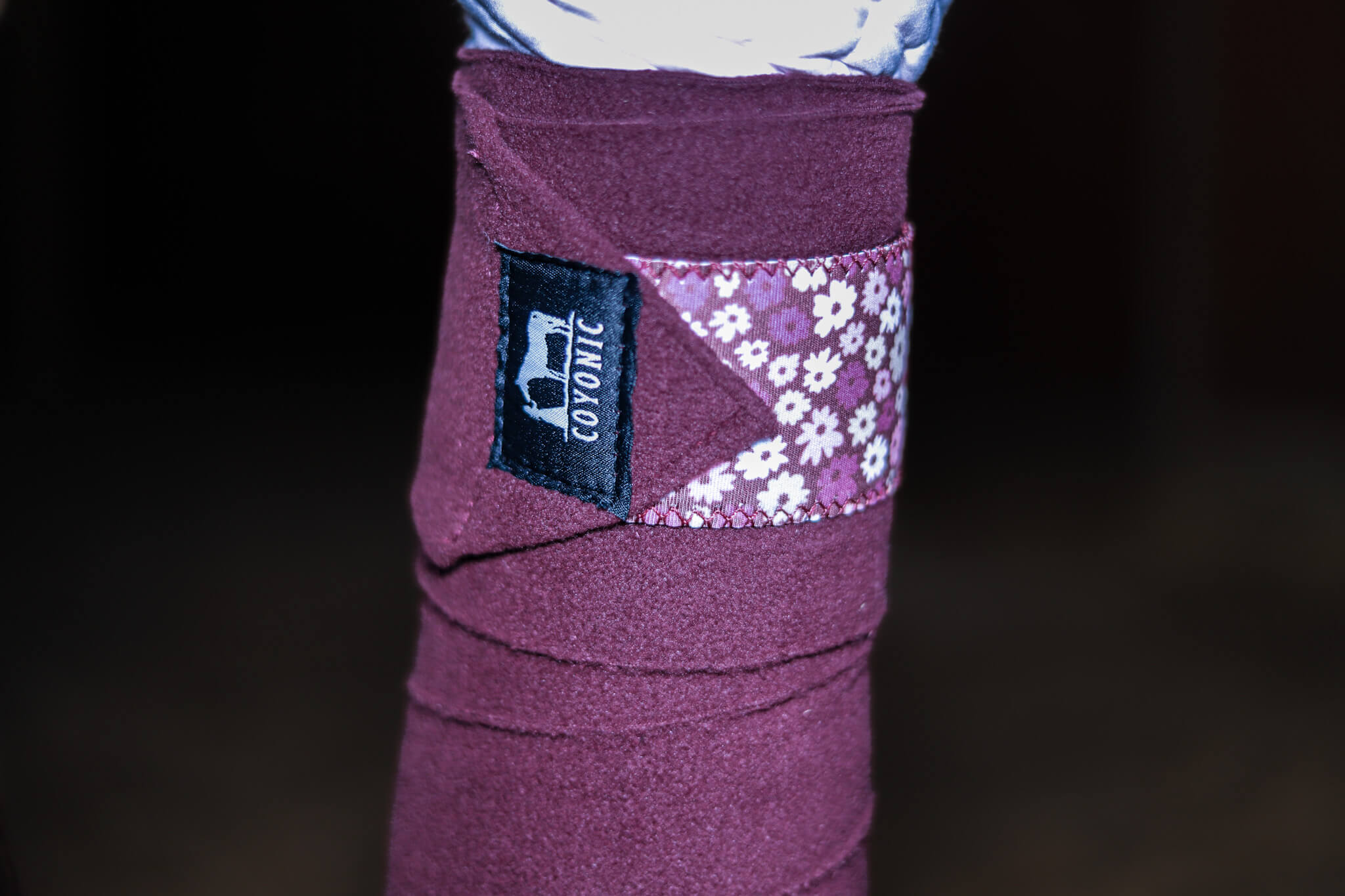 bande de polo bordeaux motif liberty