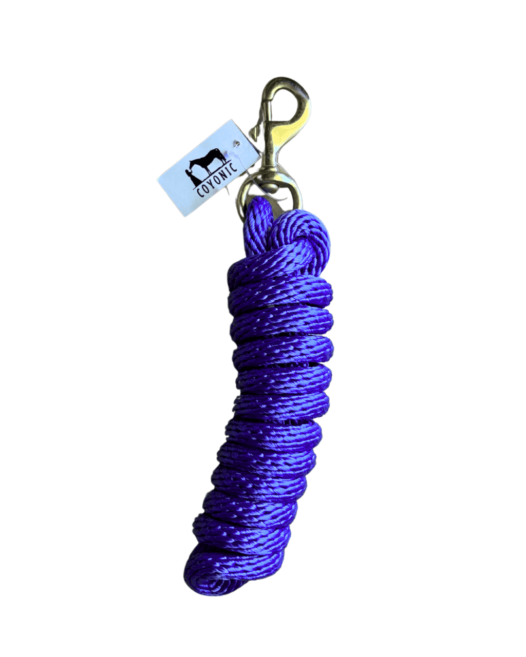 Longe pour cheval Coyonic de 2,50 m coloris Electric Lavender violet avec mousqueton en laiton