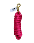 Longe rose fushia cheval 2,5 m robuste et élégante avec bouclerie en laiton. Prise en main confortable et résistance optimale pour l’écurie, les soins et les déplacements.