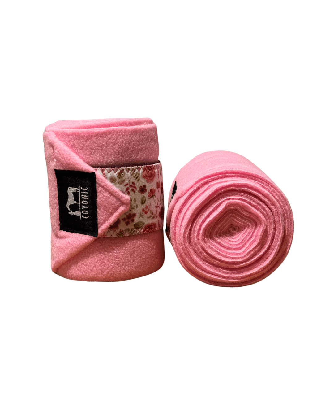 Bandes de polo rose motif fleuris