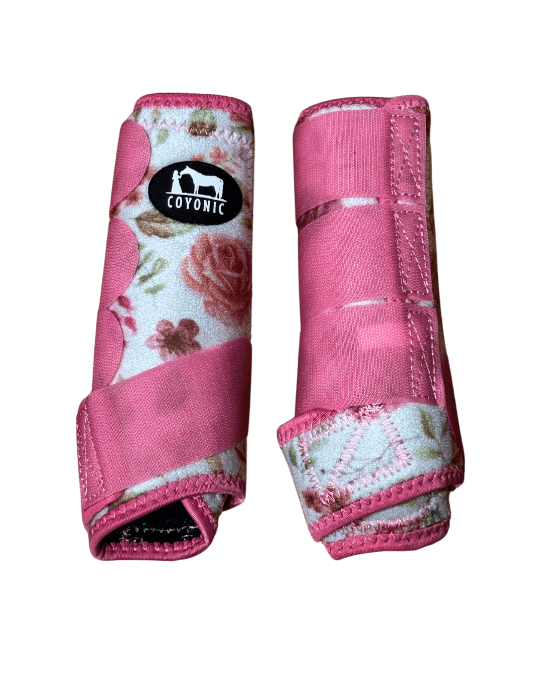 Guêtre cheval rose à fleur