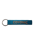 Porte-clés bleu canard Coyonic personnalisé avec une broderie du prénom ou du texte de votre choix