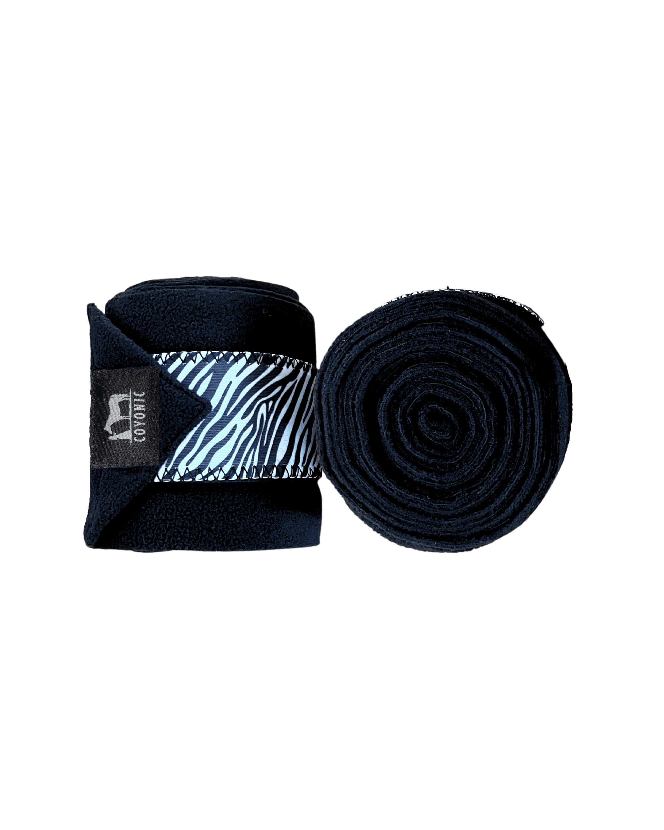 Bande de polo noire motif zèbre